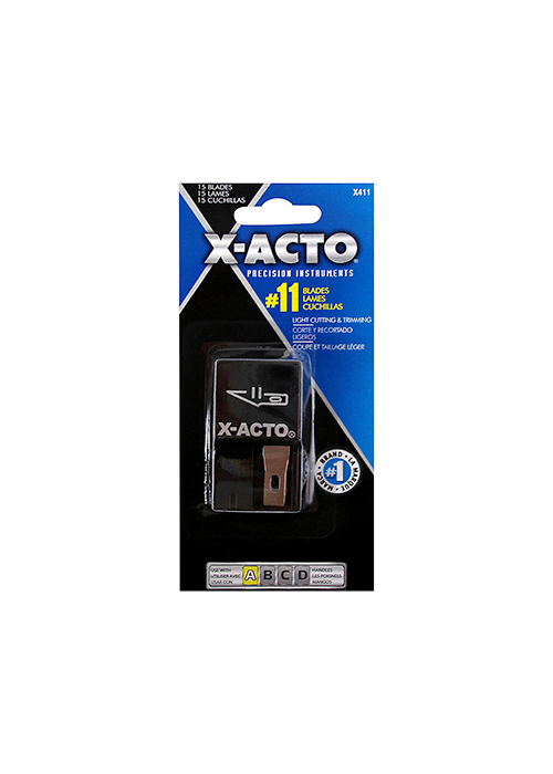 24540 X-Acto Carbon Steel Light Duty Blade Dispenser with Blades 15 Pack - Image 1