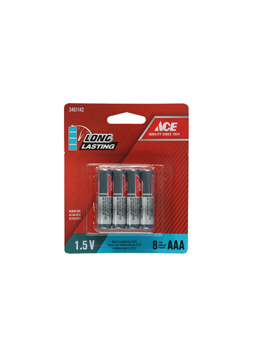 Alkaline Battery AAA Carded 8 Pack Ace Ace Hardware Maldives