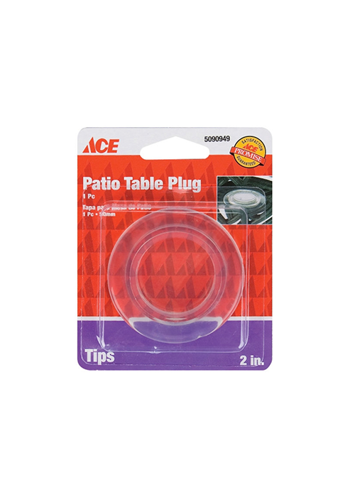5090949 Ace Plastic Umbrella Hole Ring and Cap Set Clear Round - Image 1