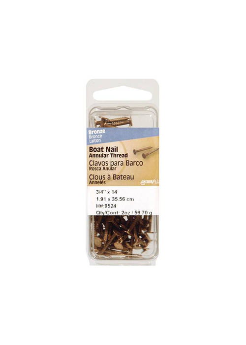 Hillman 1-1/4 in. Boat Bronze Stainless Steel Nail Flat Head Hillman 1-1/4 in. Boat Bronze Stainless Steel Nail Flat Head