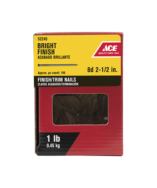 Ace 8D 2-1/2 in. Finishing Bright Nail Countersunk 1 lb