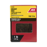 Ace 10D 3 in. Box Bright Steel Nail Flat 1 lb