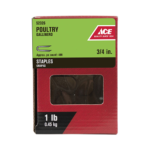 Ace 25 in. W X 3/4 in. L Galvanized Steel Poultry Staples 1 lb