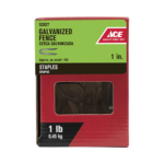 Ace 1 in. L Galvanized Steel Fence Staples 1 lb