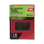 Ace 10D 3 in. Common Hot-Dipped Galvanized Steel Nail Flat 1 lb