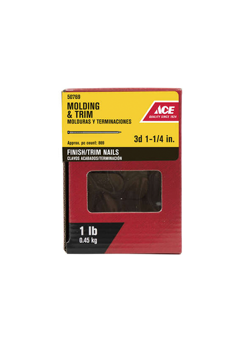 Ace 4D 1-1/2 in. Finishing Hot-Dipped Galvanized Steel Nail Countersunk Head 1 lb Ace 4D 1-1/2 in. Finishing Hot-Dipped Galvanized Steel Nail Countersunk Head 1 lb