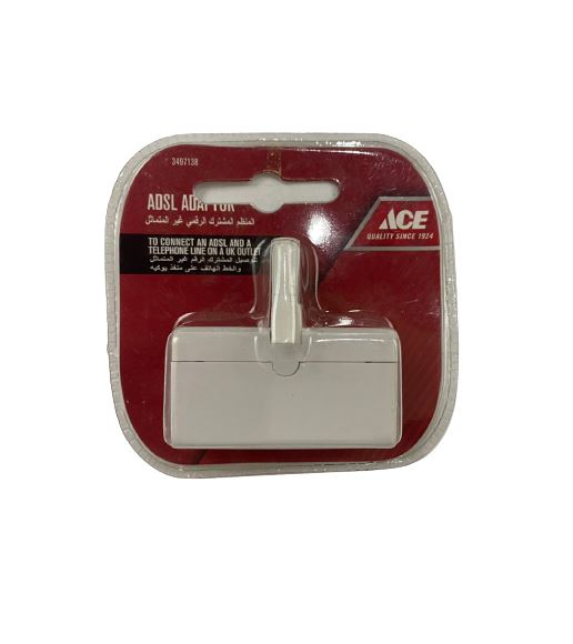 ADSL Adaptor British Plug Ace - Ace Hardware Maldives