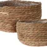 FLOWERPOT CATTAIL LEAF SET 2PC